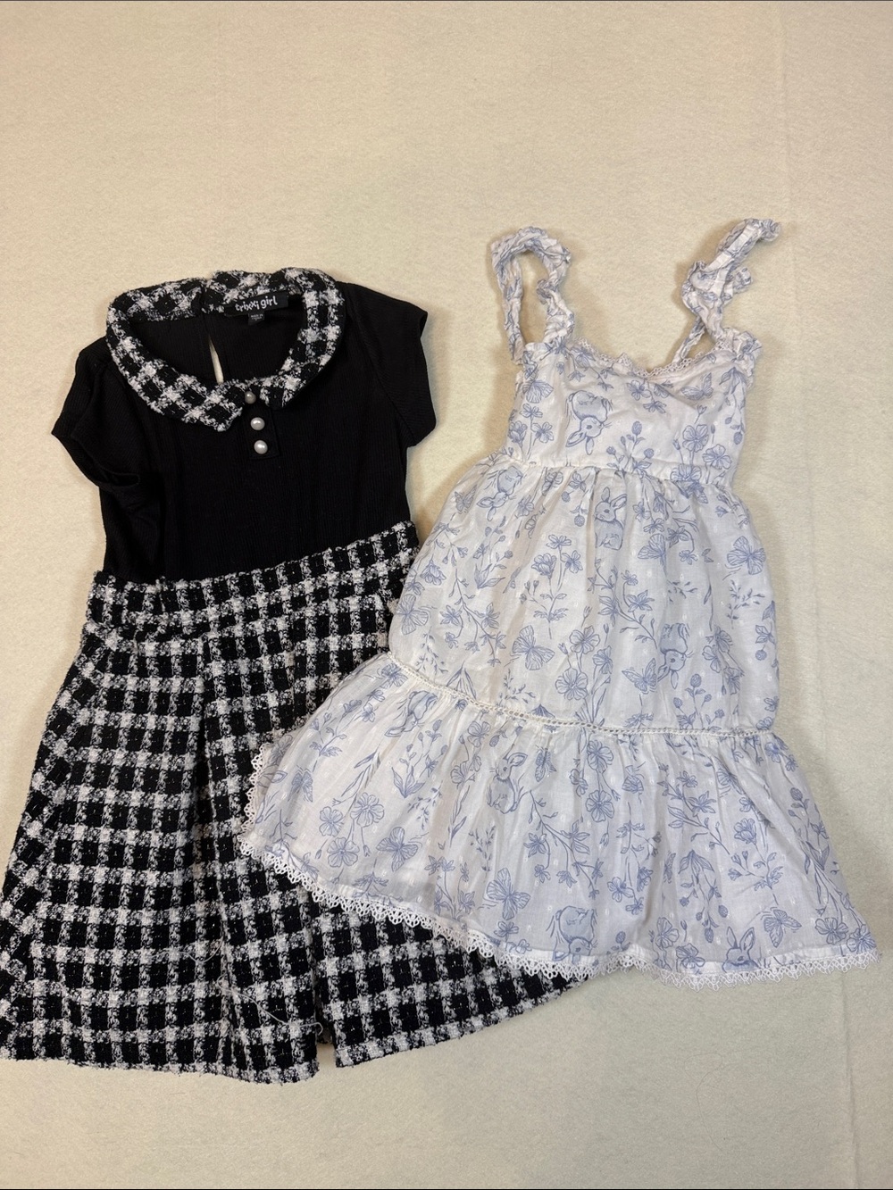 cupcakes & cashmere sleeveless dress Easter Trixxi Girl Plaid LOT OF 2 Sz5T/5 YY